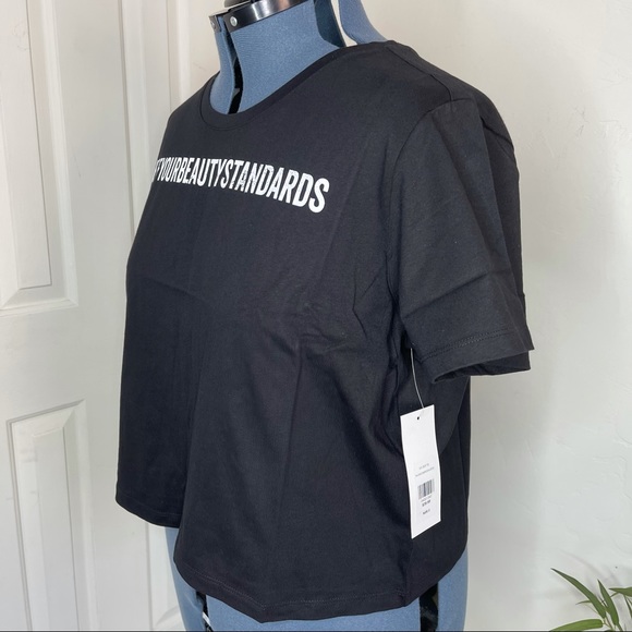 Fashion To Figure Black “EYBS” Graphic Crop Tee 2X - Picture 6 of 16
